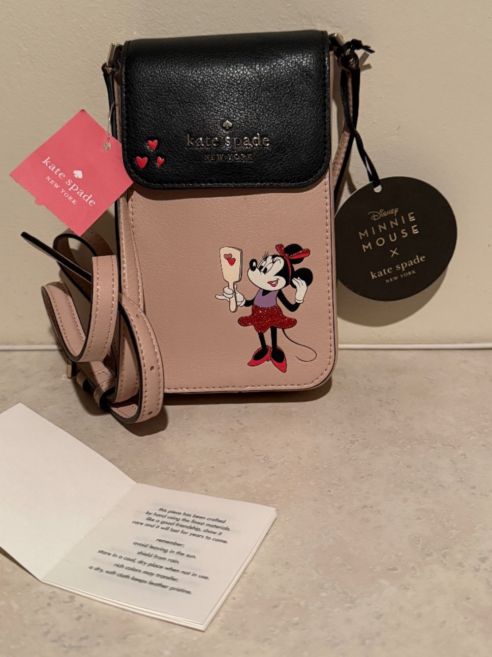 Disney X Kate Spade New York Minnie Mouse North South Flap Phone Crossbody